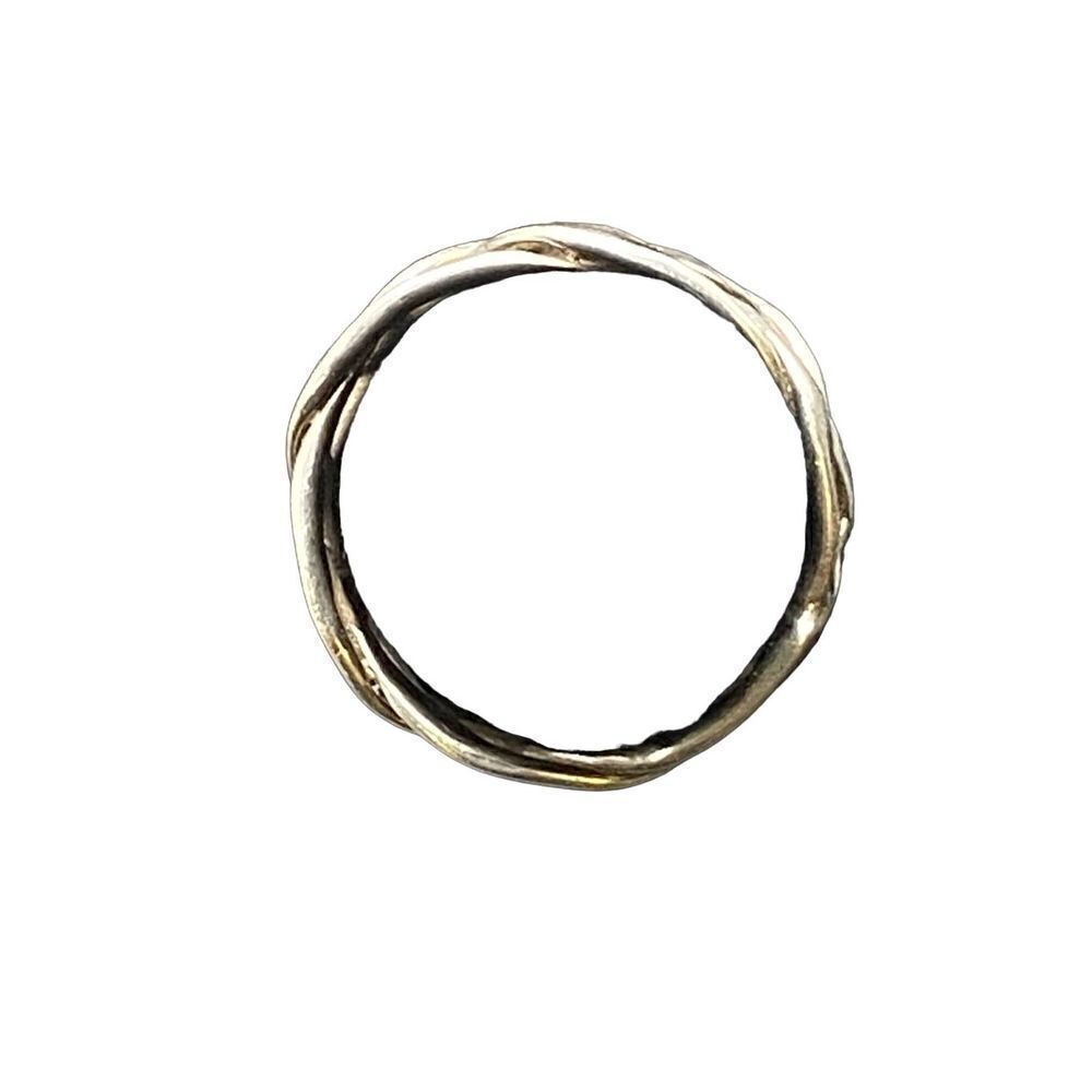 Sterling Silver 925 Open Weave Celtic Knot Ring - Wedding Band size 7.5 - Picture 5 of 11